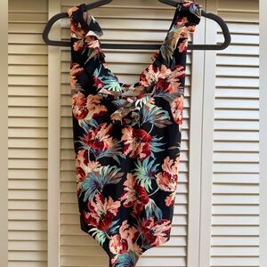 Tori Praver Women’s Multicolor Floral Swimsuit NEW with Tags Sz M